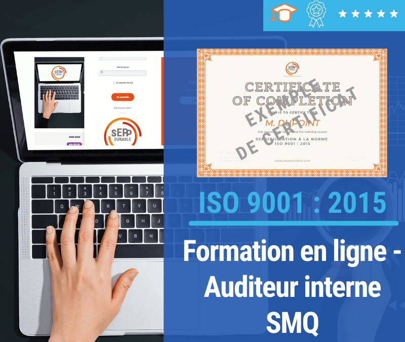 Formation en ligne (E-Learning) Audit interne SMQ ISO 9001 version 2015