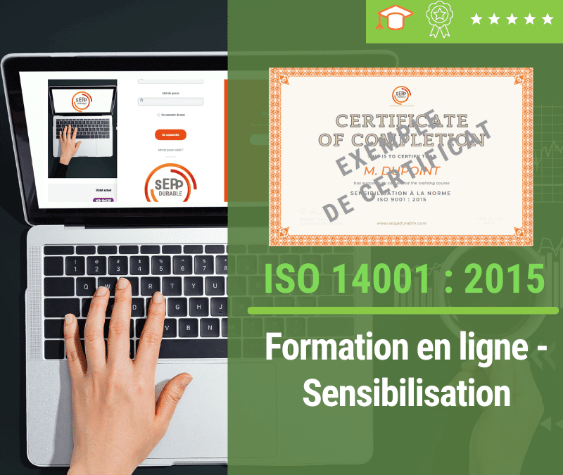 Formation en ligne (E-Learning) Sensibilisation à la norme ISO 14001 : 2015