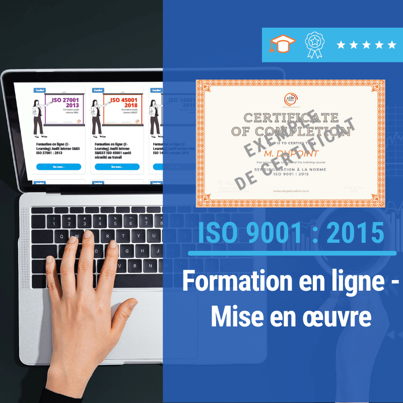 Formation en ligne (E-Learning) – Mise en œuvre de la norme ISO 9001 : 2015