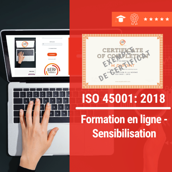 Formation en ligne E leraning ISO 45001 SEPP DURABLE